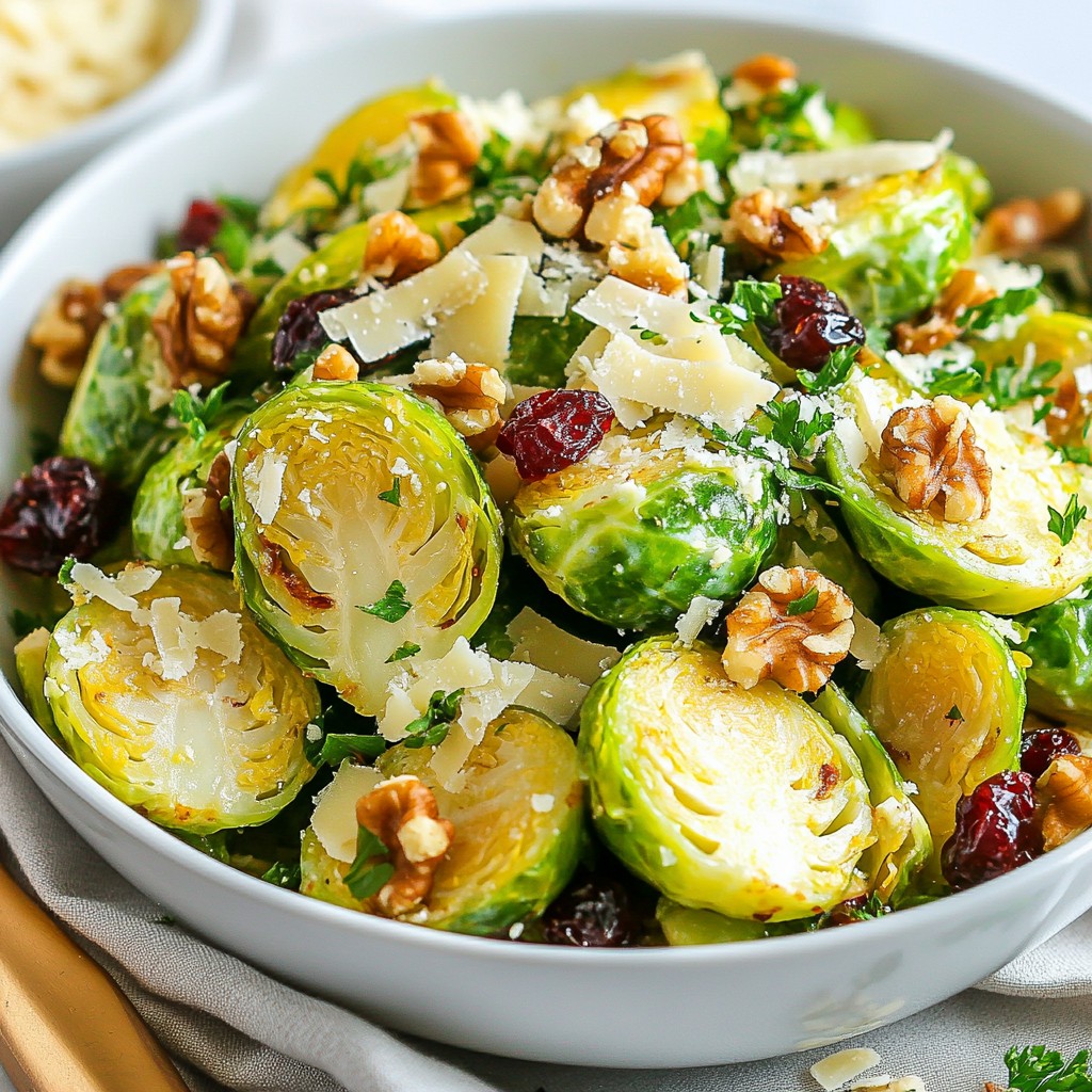 Lemon Parmesan Brussels Sprout Salad Fresh and Flavorful