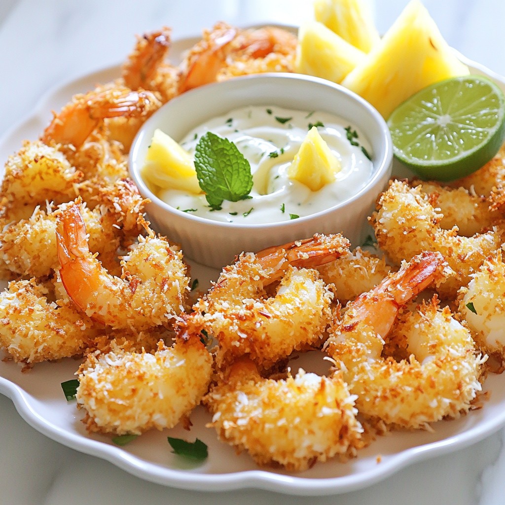 Coconut Crusted Shrimp with Pineapple Dip Delight