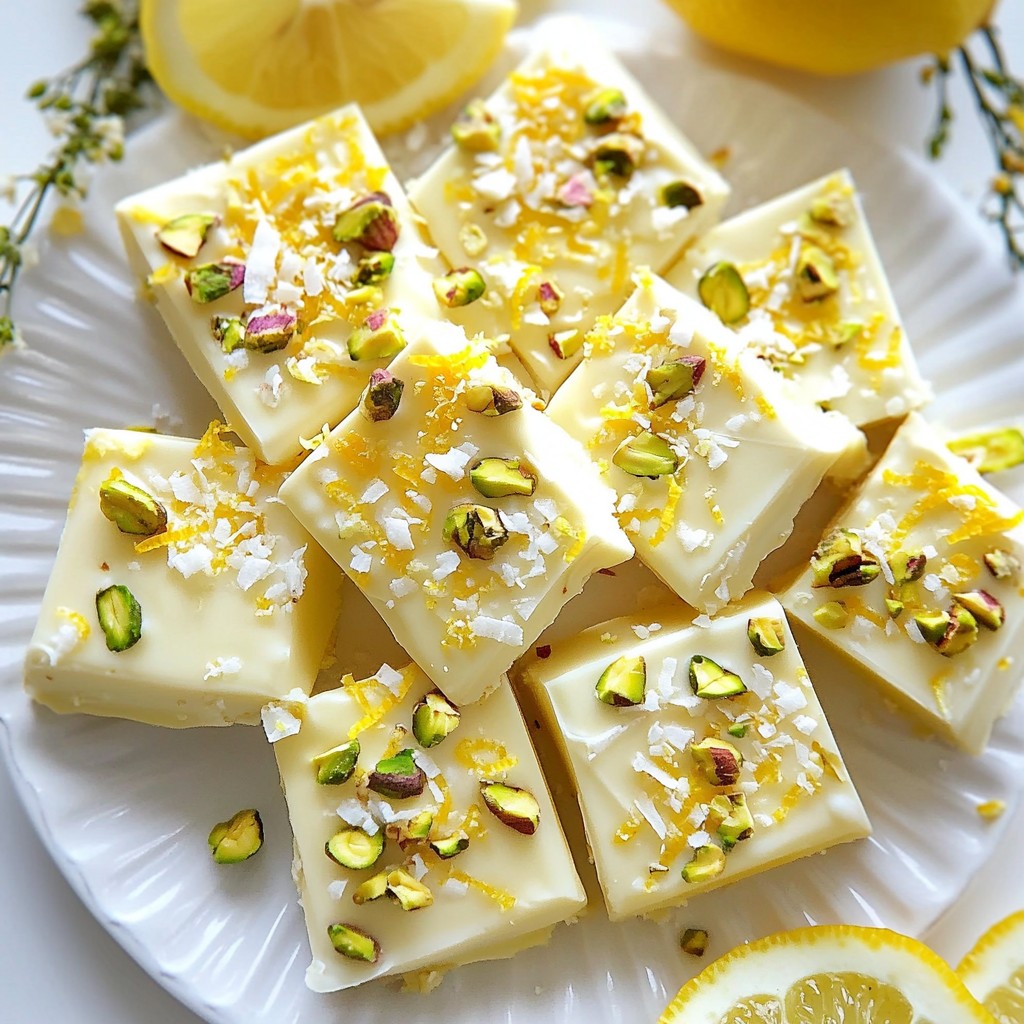 Smooth No-Bake White Chocolate Lemon Bark Delight