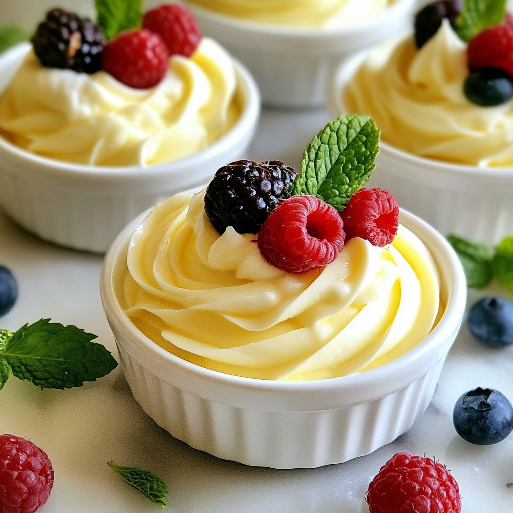 Fluffy No-Bake Vanilla Bean Mousse Delightful Treat
