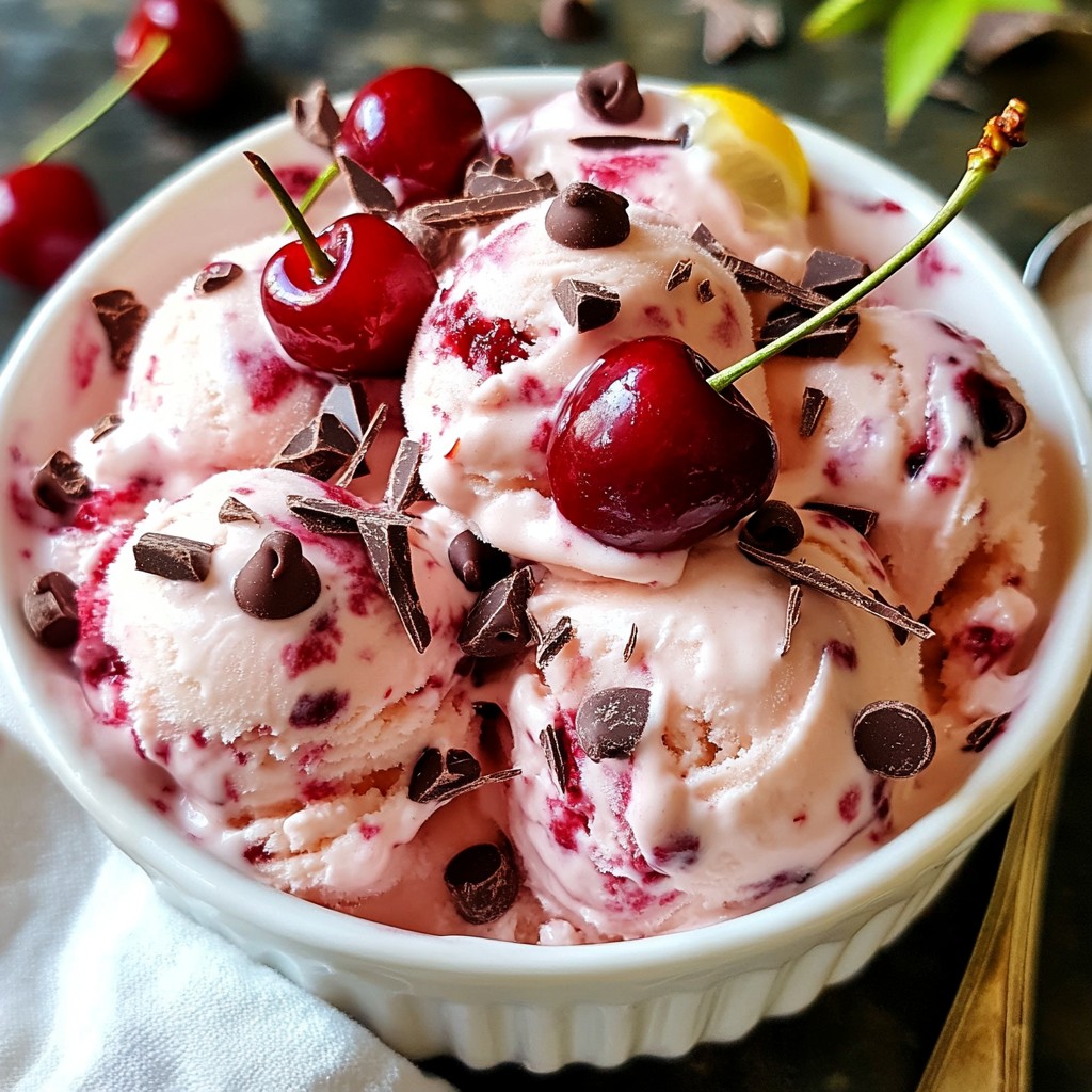 Cherry Chocolate Chip Ice Cream Delightful Summer Treat