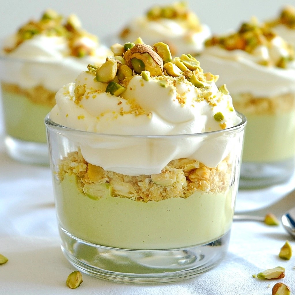 Creamy No-Bake Pistachio Biscotti Mousse Delight