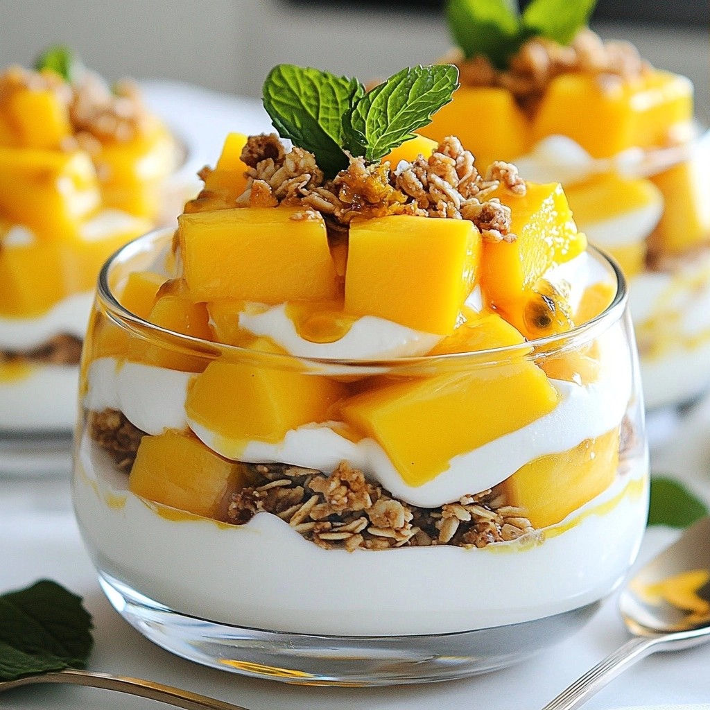 Fruity No-Bake Mango Passion Parfaits Delightful Treat