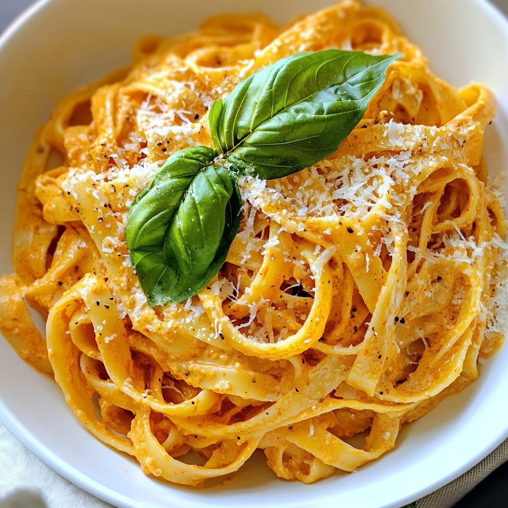 Creamy Roasted Red Pepper Pasta Tasty and Easy Meal