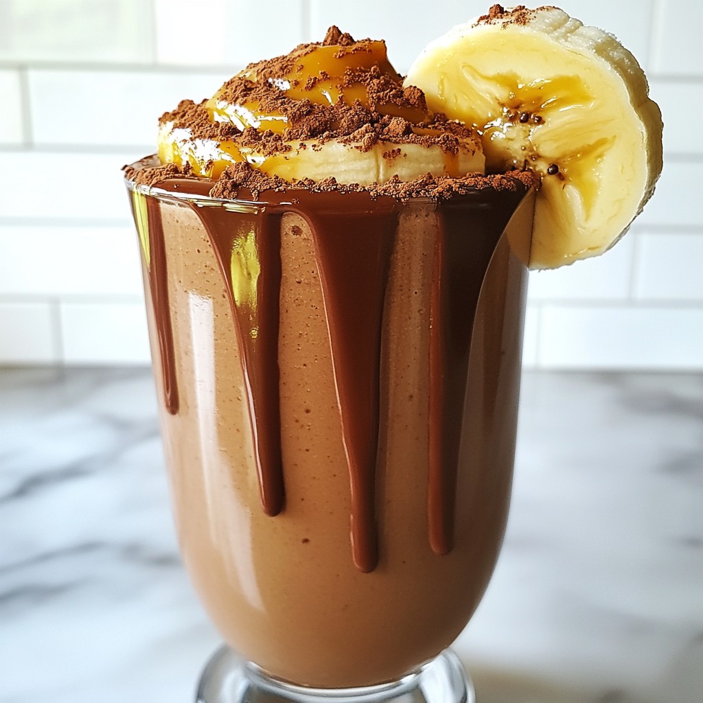 Chocolate Peanut Butter Banana Smoothie Delightful Treat