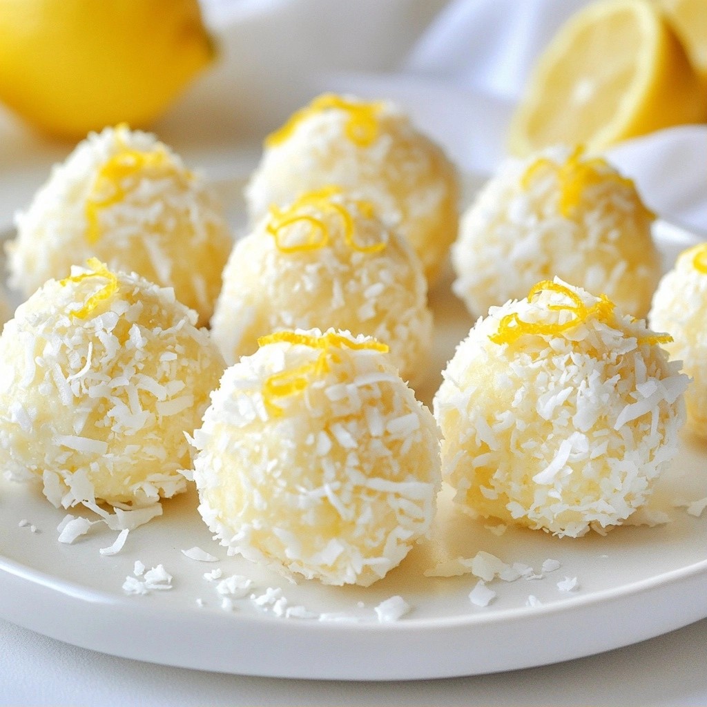 No-Bake Lemon Coconut Snowballs Easy and Tasty Treat
