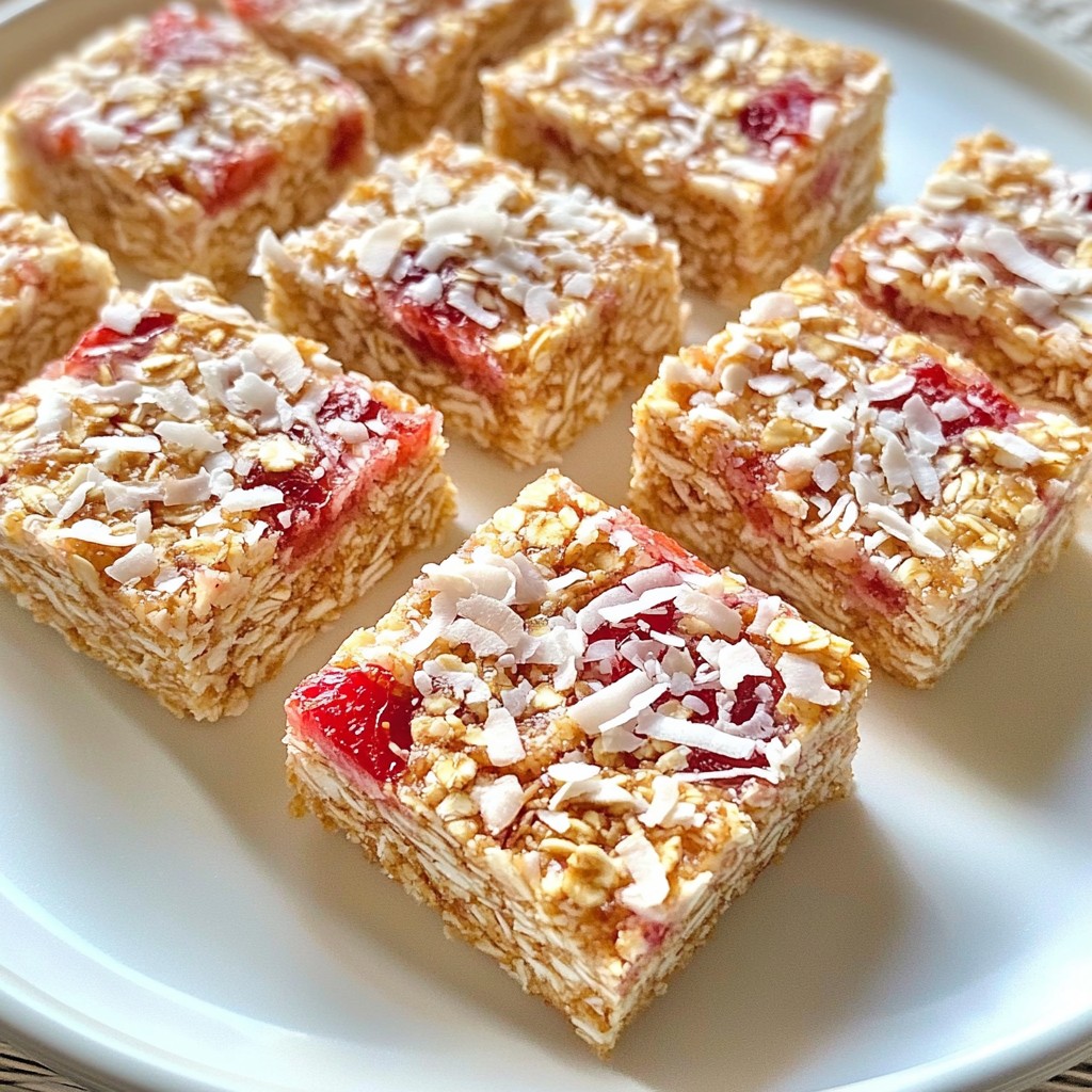 Strawberry Coconut Energy Bars Healthy Snack Idea