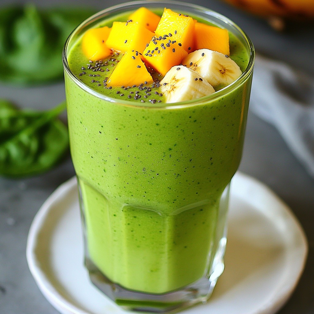 Tropical Green Smoothie Energizing and Refreshing Blend