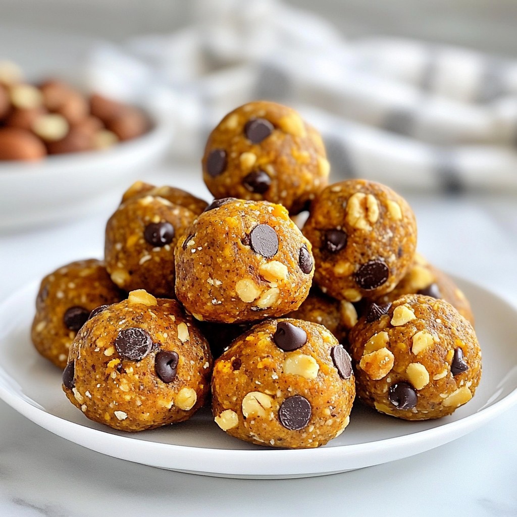 Chocolate Chip Pumpkin Energy Balls Healthy Snack Idea