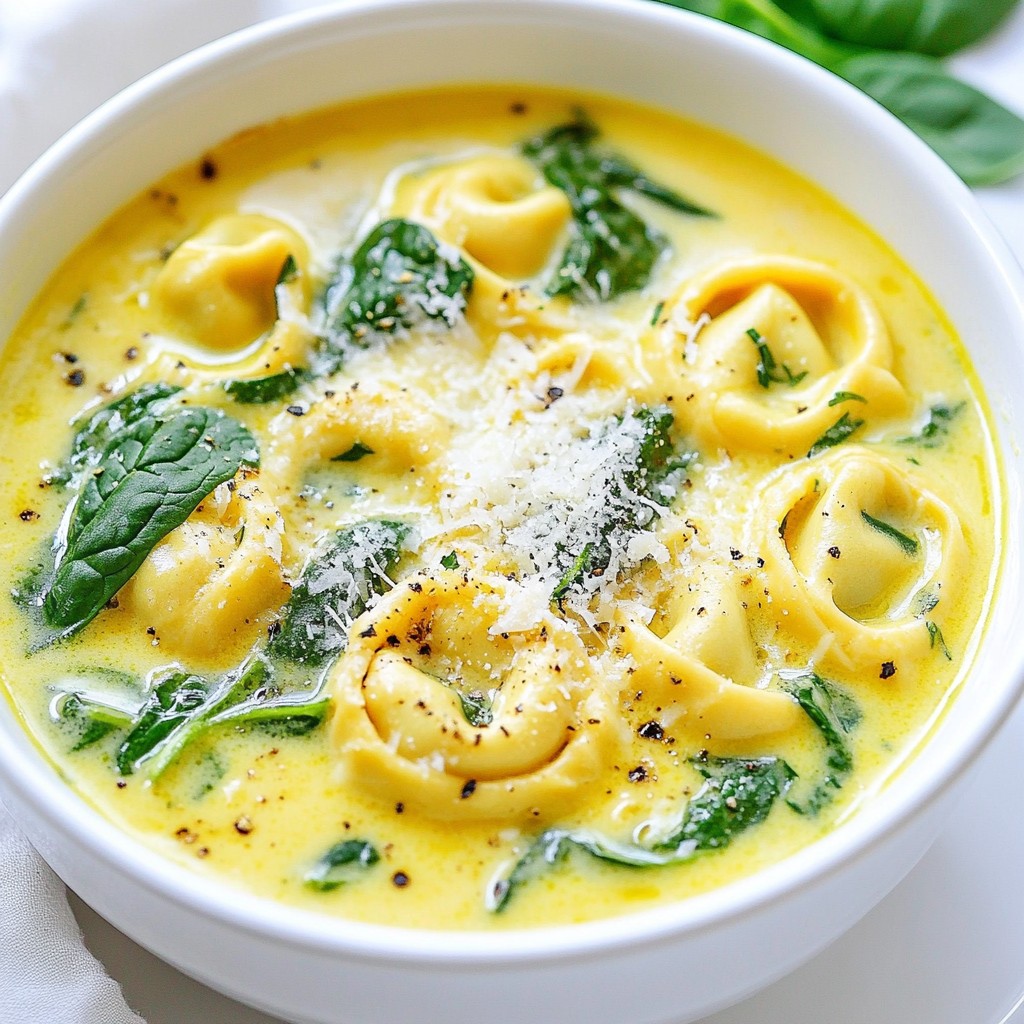 Creamy Spinach Tortellini Soup Cozy Comfort Dish