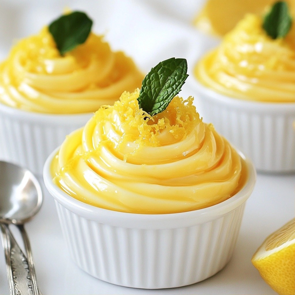 Citrusy No-Bake Lemon Pudding Cups Delicious Dessert