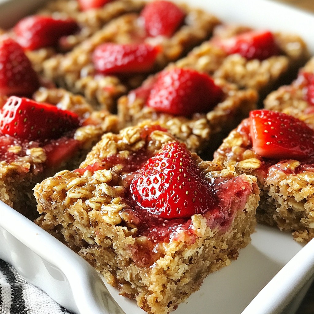 Strawberry Oatmeal Breakfast Bars Tasty and Simple Snack