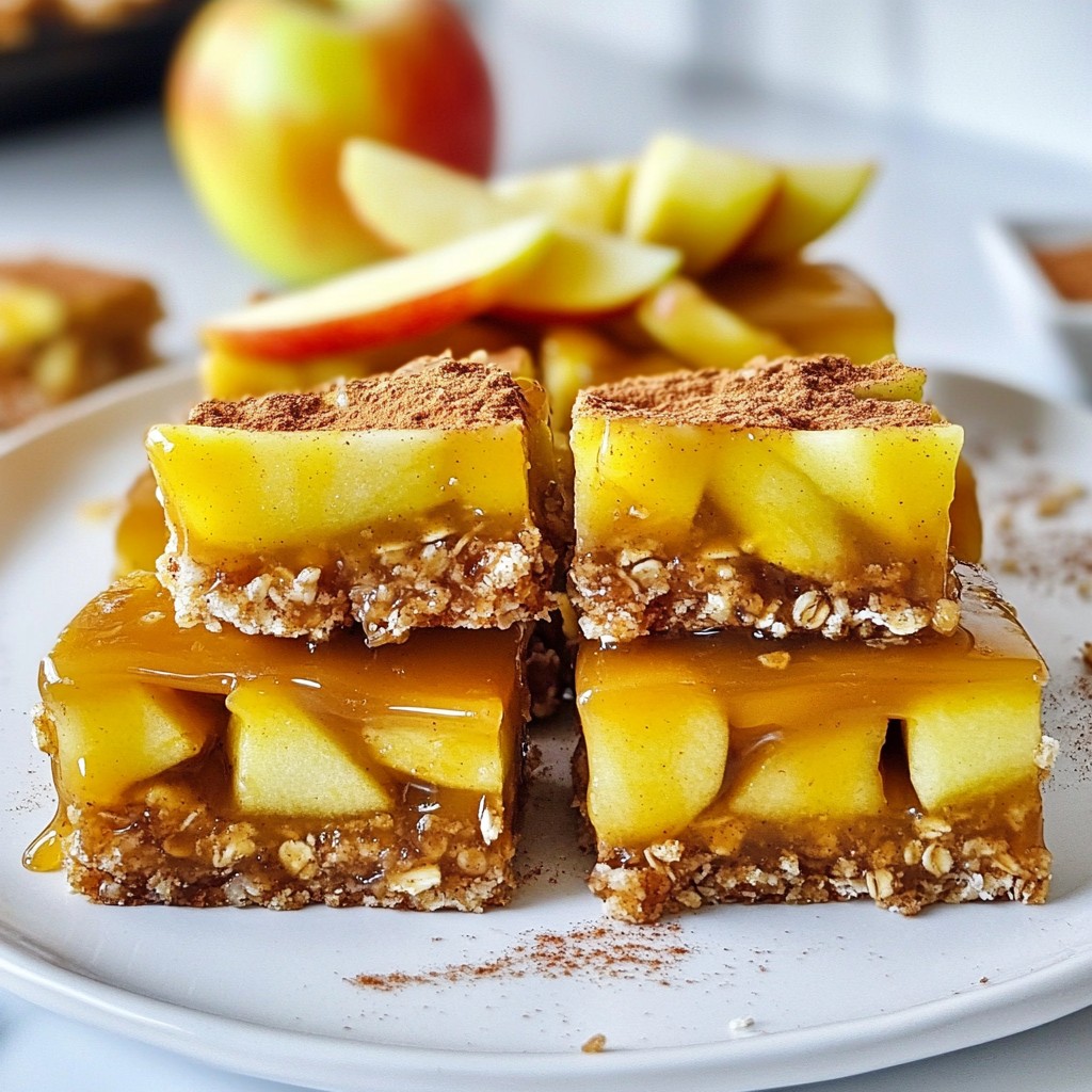 Chewy No-Bake Caramel Apple Bars Delightful Treat