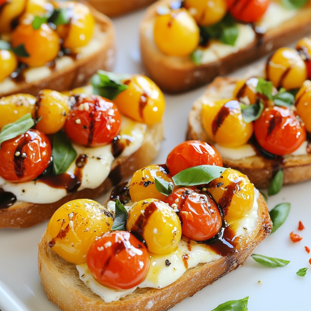 Roasted Tomato Basil Bruschetta Flavorful Delight