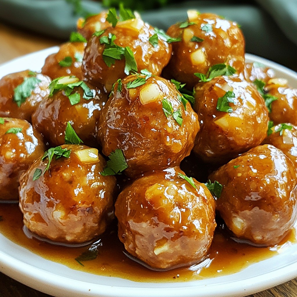 Honey Garlic Cocktail Meatballs Tasty and Simple Treat