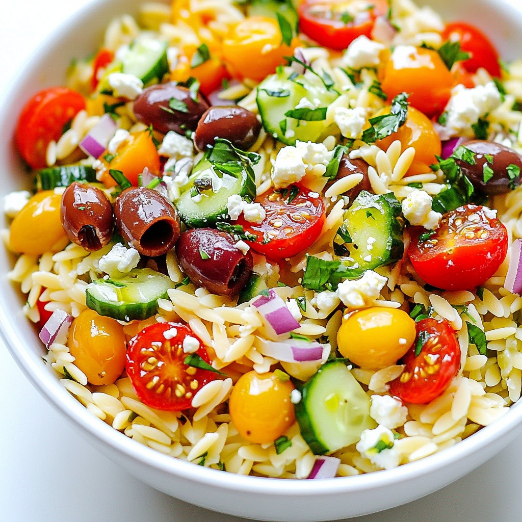Greek Orzo Salad with Feta Simple and Fresh Recipe