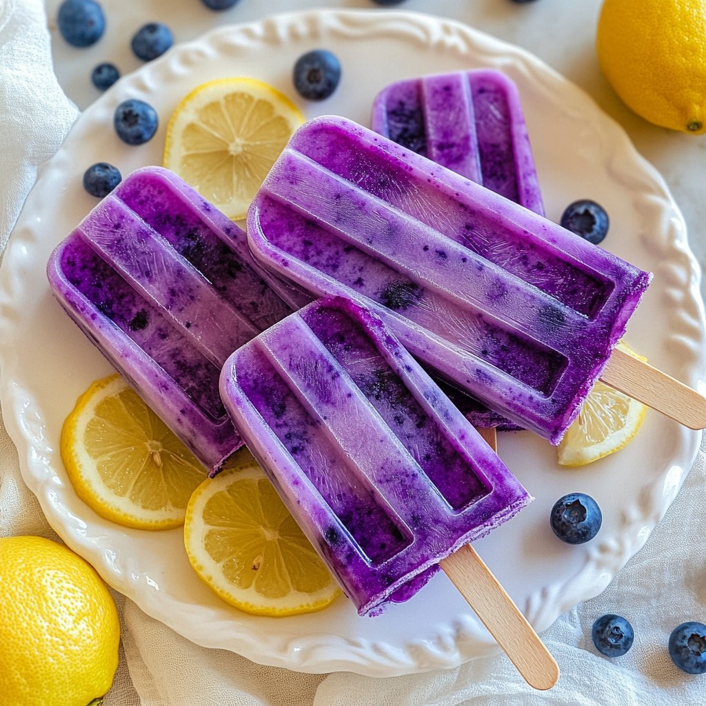 Blueberry Lemonade Popsicles Refreshing Summer Treat