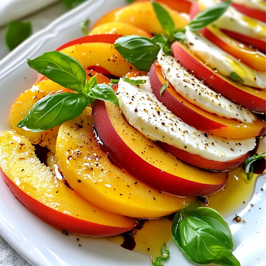 Fresh Peach Caprese Salad Delightful Summer Bite