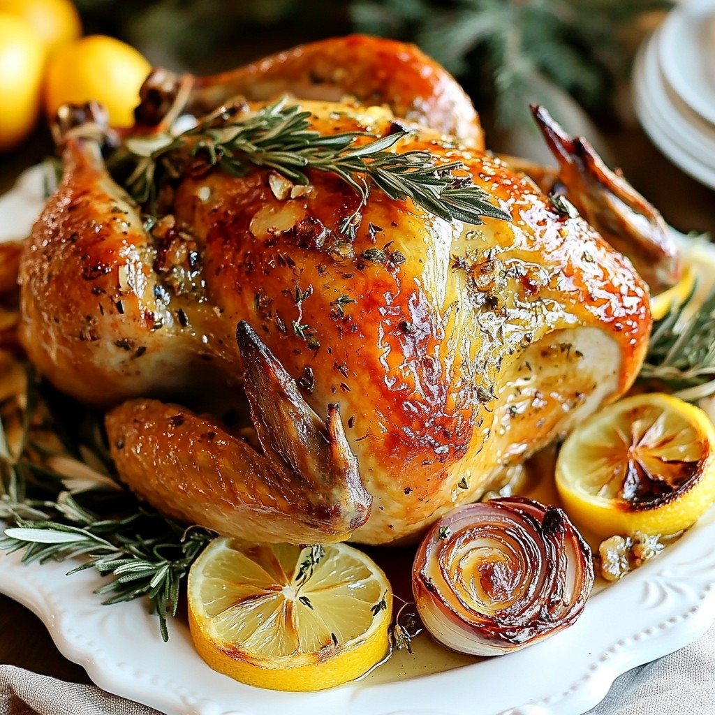 Garlic Butter Herb Roasted Turkey Savory and Juicy Dish