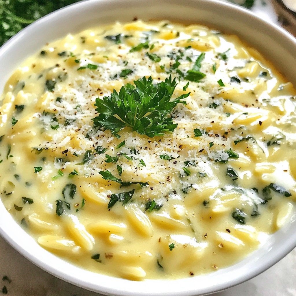 Creamy Spinach Parmesan Orzo Simple and Tasty Meal - Recipe Website