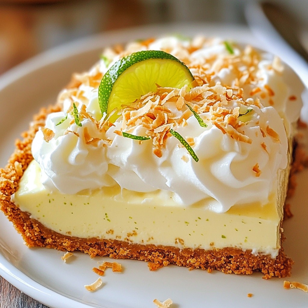 Creamy No-Bake Coconut Lime Tart Delightful Recipe