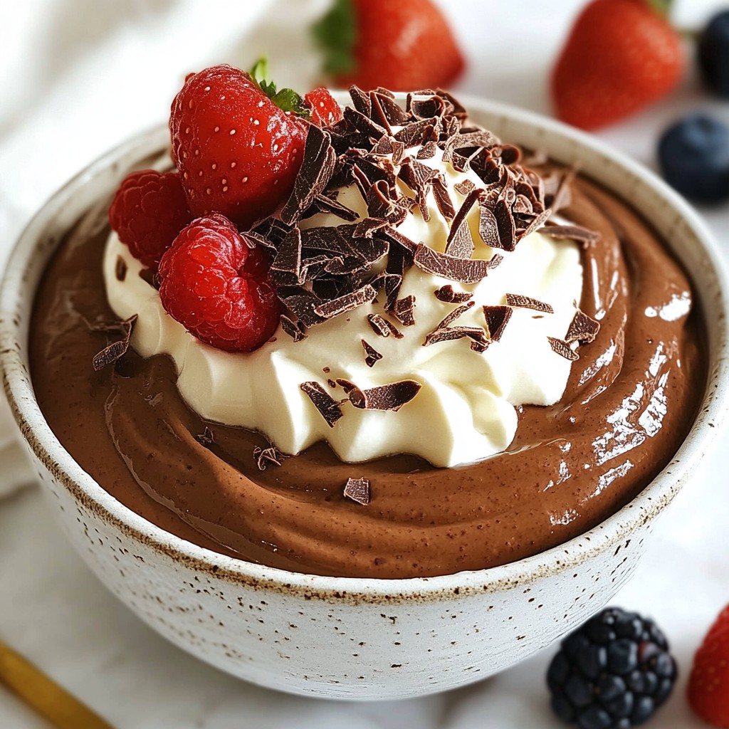 Silky No-Bake Chocolate Avocado Pudding Recipe