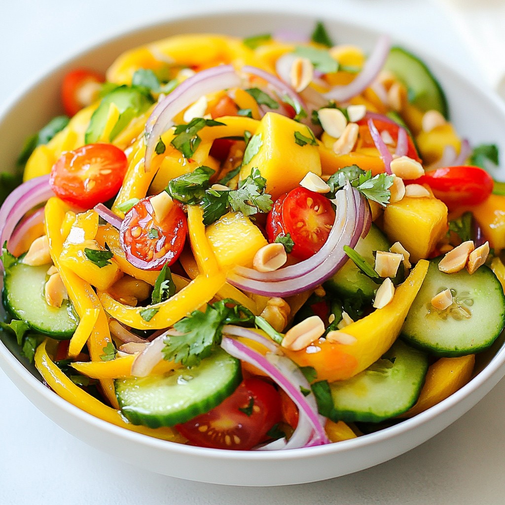 Spicy Thai Mango Salad Fresh and Flavorful Blend