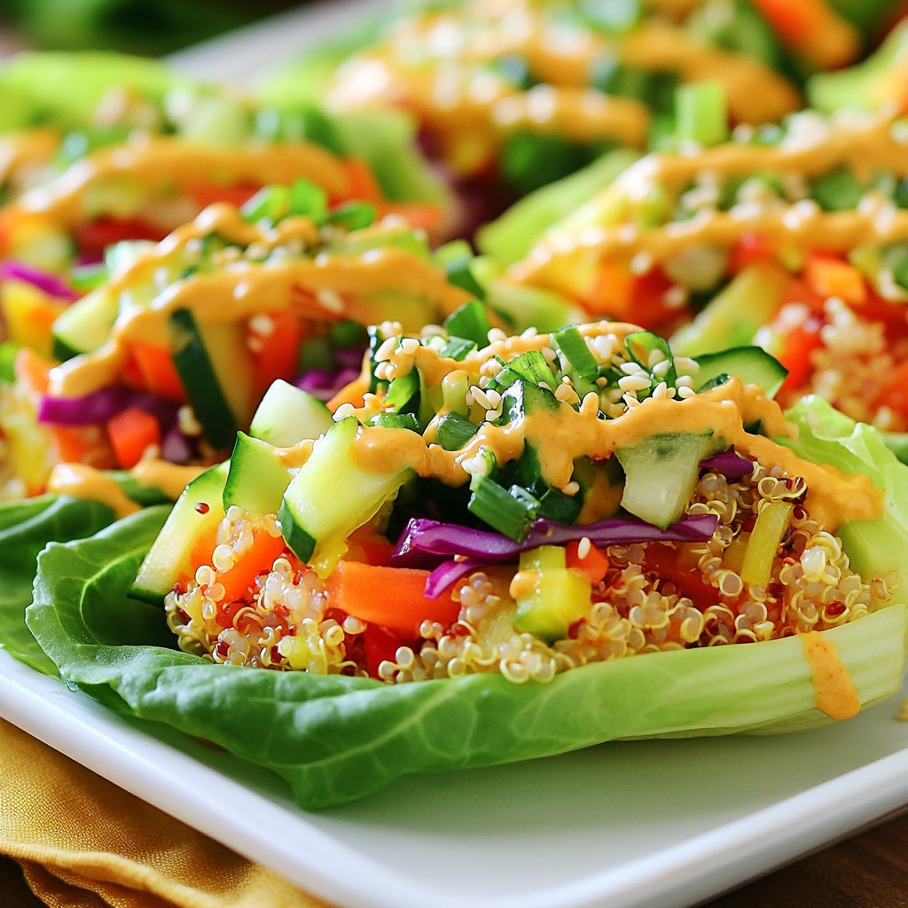 Spicy Peanut Lettuce Wraps Flavorful and Easy Recipe