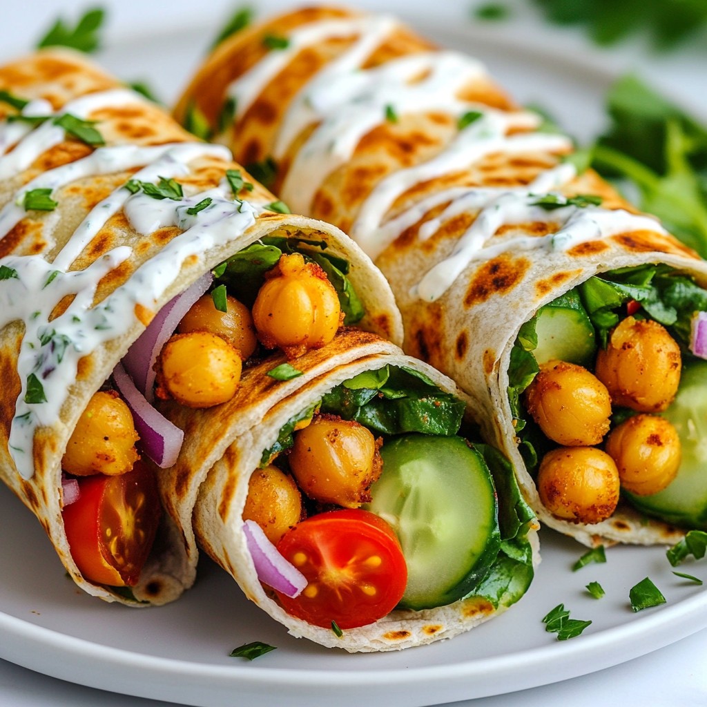 Chickpea Shawarma Wraps Tangy and Flavorful Delight
