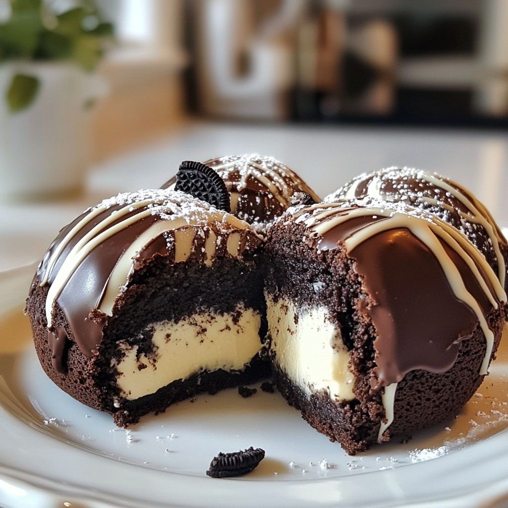 Oreo Stuffed Brownie Bombs Blissful Dessert Treat