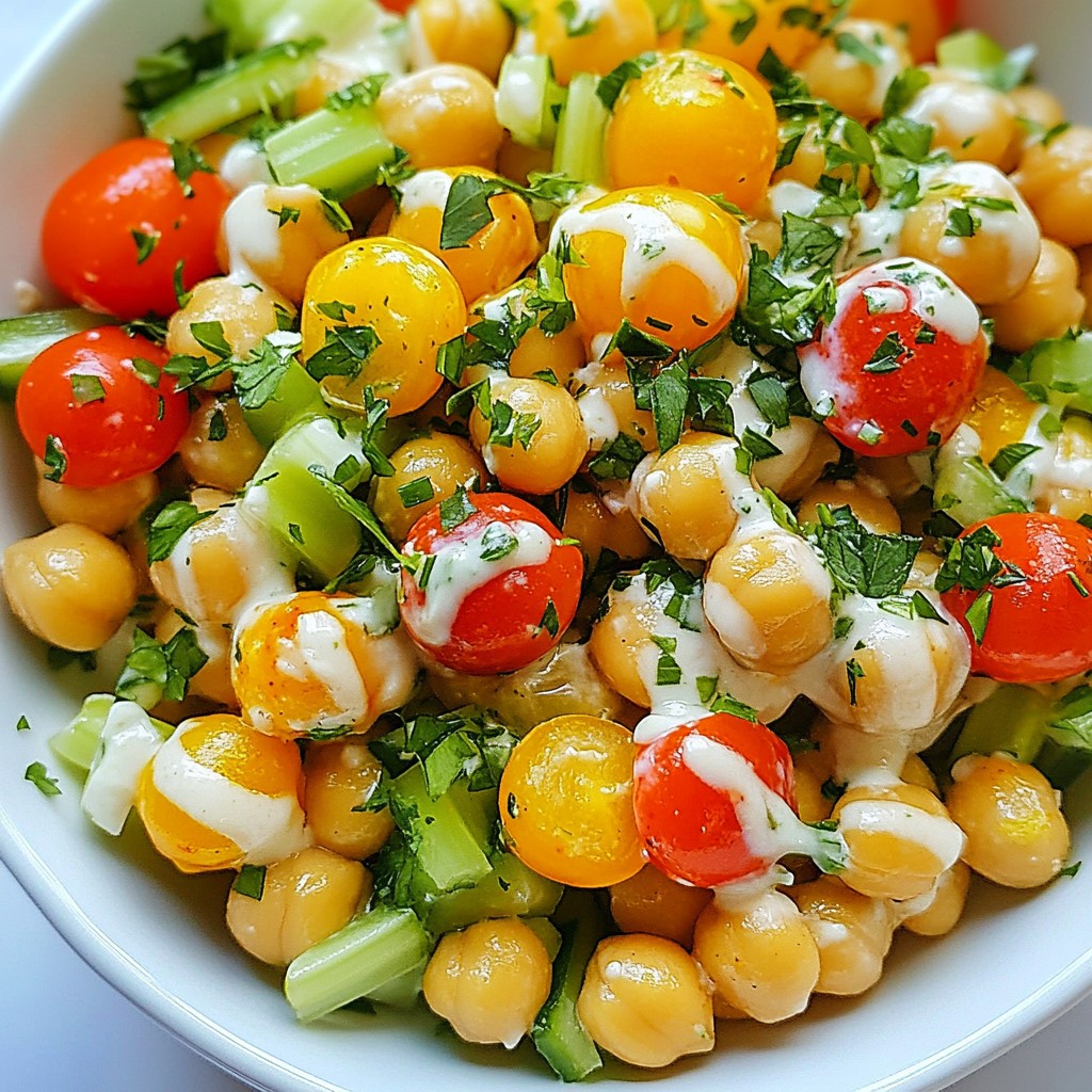 Buffalo Ranch Chickpea Salad Full of Flavor