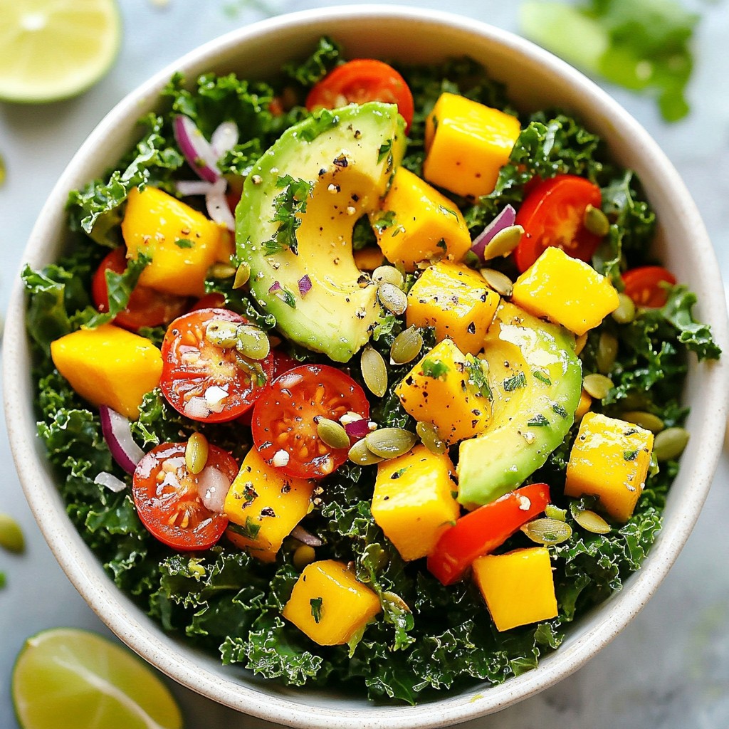 Avocado Mango Kale Salad Fresh and Healthy Delight
