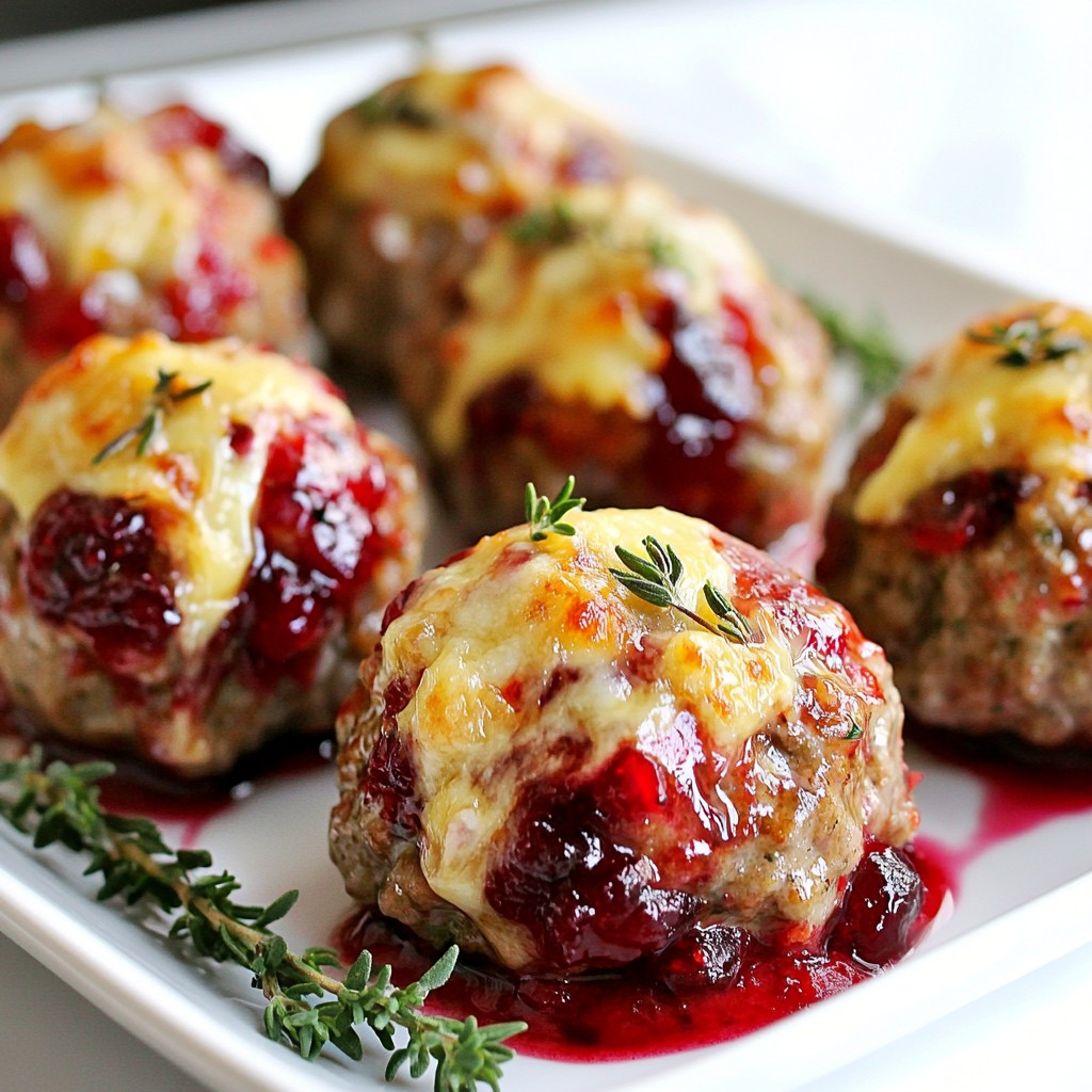 Cranberry Brie Stuffed Meatballs Flavorful Delight