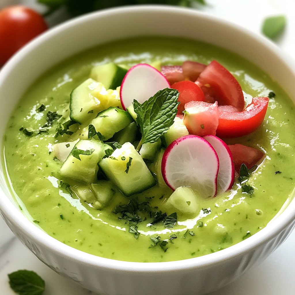 Cucumber Avocado Gazpacho Refreshing Summer Dish