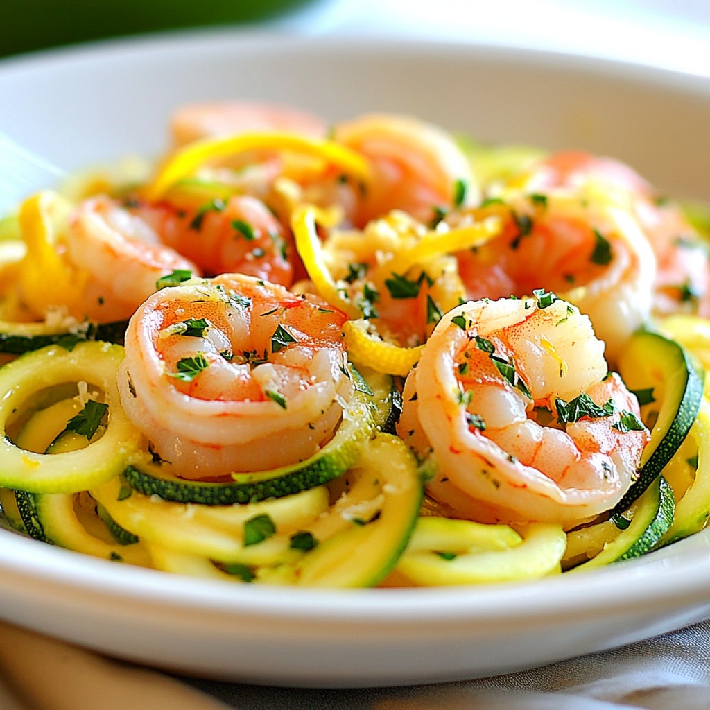 Lemon Garlic Zoodle Shrimp Scampi Flavorful Delight