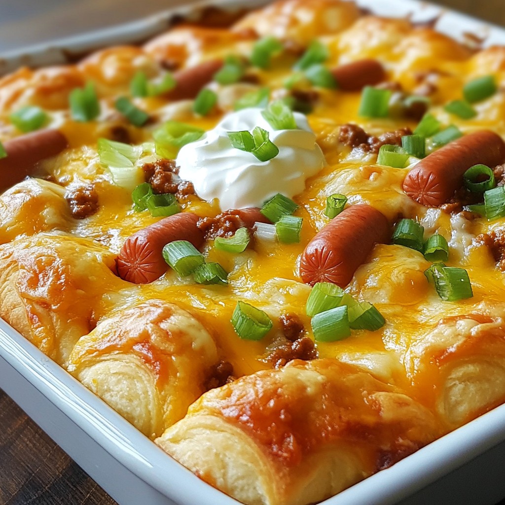 Cheesy Chili Dog Bake Simple and Flavorful Dish