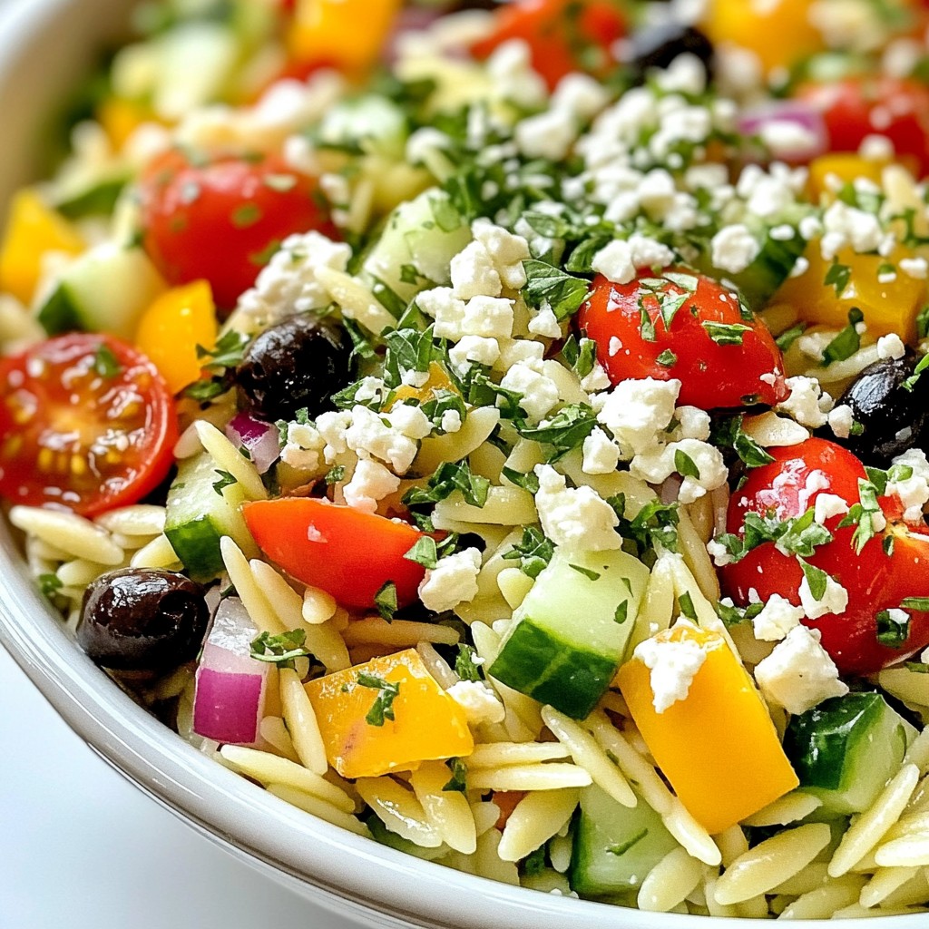 Greek Orzo Salad with Feta Zesty and Healthy Meal
