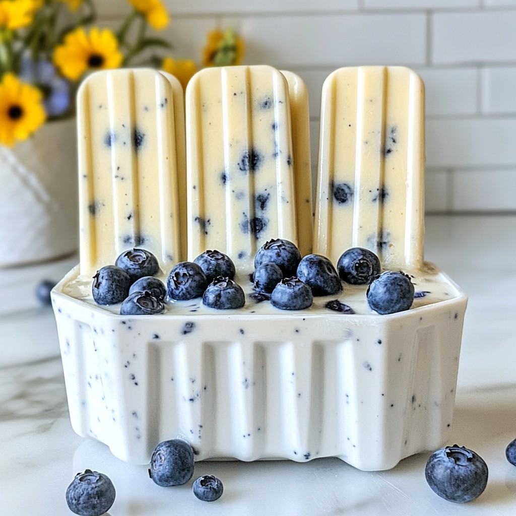 Greek Yogurt Blueberry Pops Refreshing Summer Treat