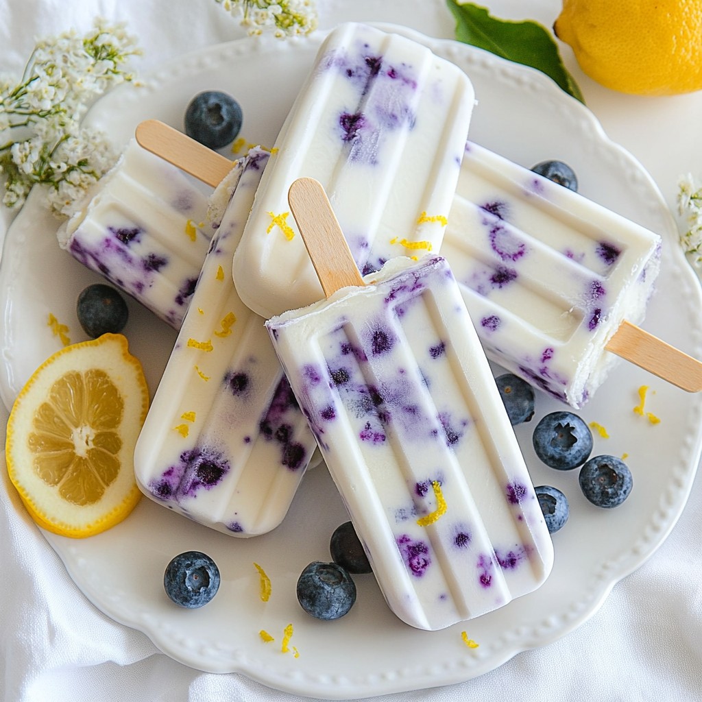 Lemon Blueberry Yogurt Popsicles Refreshing Summer Treat
