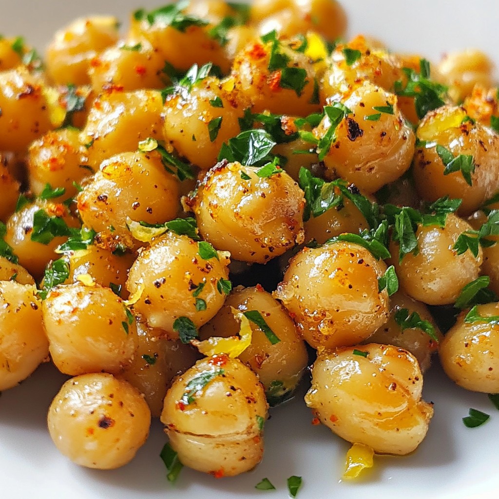 Garlic Herb Roasted Chickpeas Crispy Snack Delight