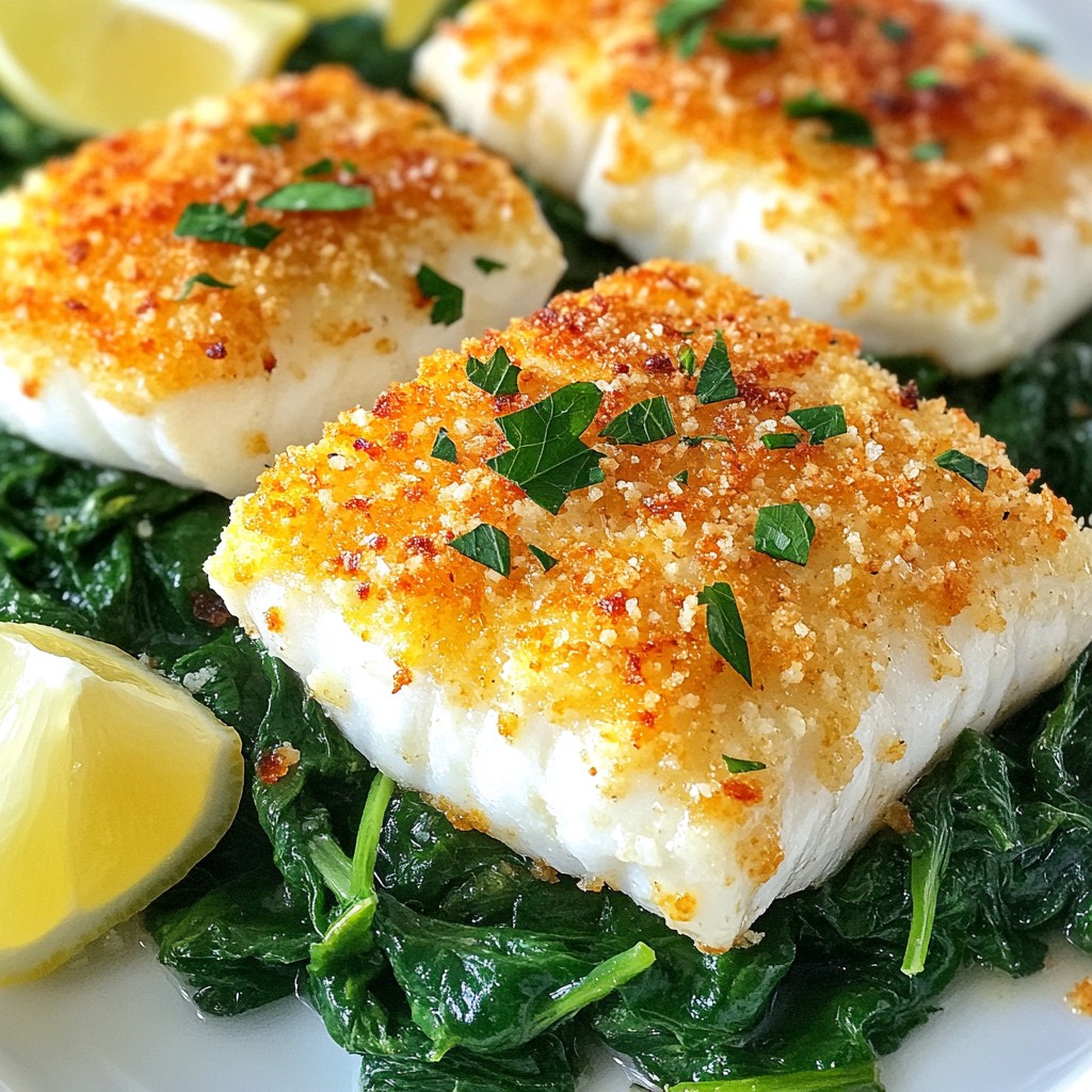 Baked Garlic Parmesan Crusted Halibut Flavor Boost
