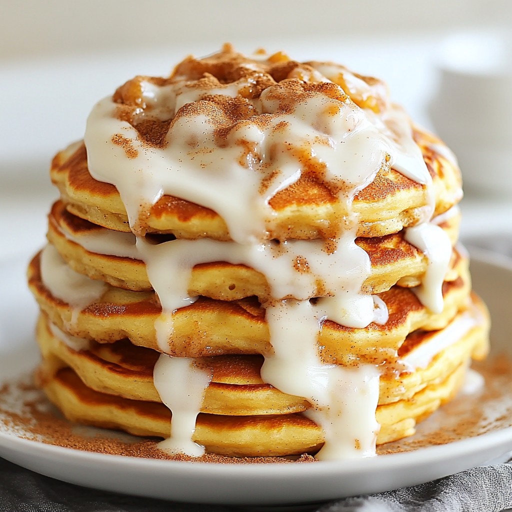 Cinnamon Roll Pancakes Fluffy and Delightful Breakfast