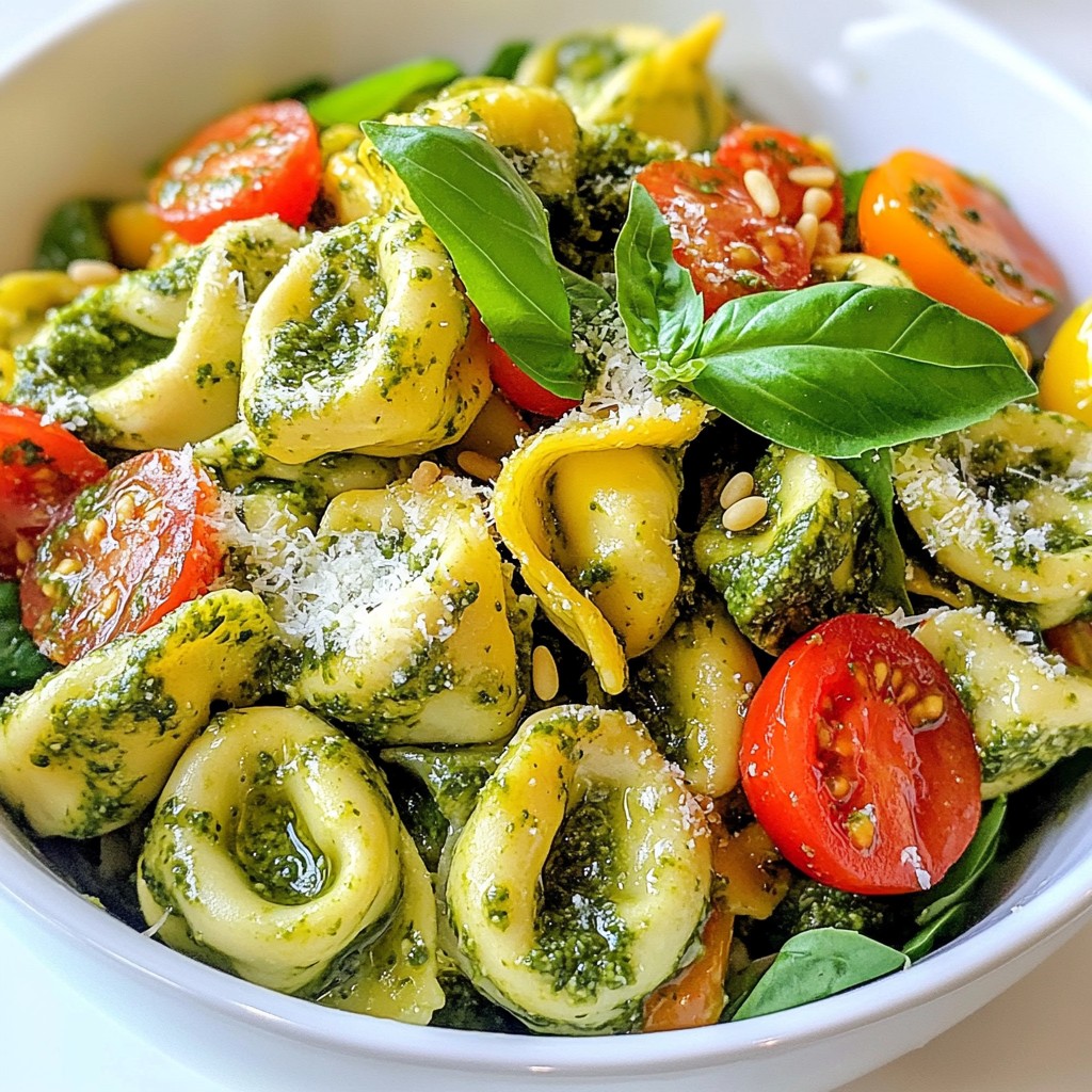 Creamy Pesto Tortellini Salad Fresh and Flavorful Dish