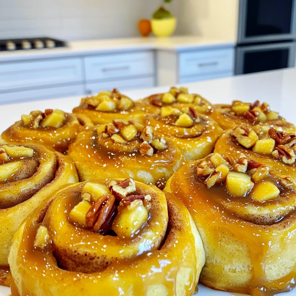 Caramel Apple Cinnamon Roll Bake Easy and Delicious Dish