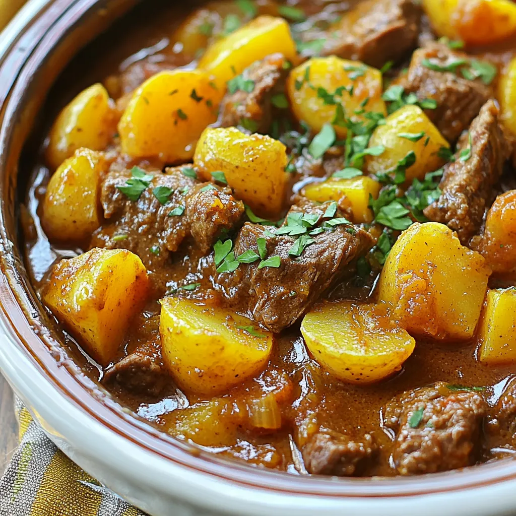 Moroccan Beef and Potato Tagine Flavorful Stew Recipe